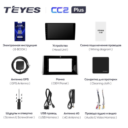 Штатная магнитола Teyes CC2 Plus 6/128 ГБ для Toyota RAV4 (XA50) 2018-2024 на Android 10.0