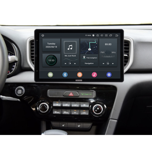 Штатная магнитола CarMedia OL-9733-RLX TESLA (вертикально-поворотный экран) для Kia Sportage IV 2016-2018 на Android 10.0