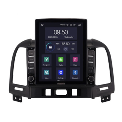 Штатная магнитола CarMedia OL-9717-HL TESLA для Hyundai Santa Fe II 2005-2012 на Android 10.0