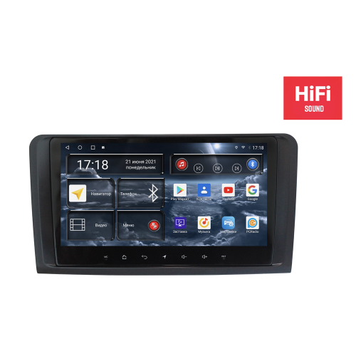 Штатная магнитола Redpower 75168M Hi-Fi для Mercedes GL-klasse (X164), ML-klasse (W164) 2005-2012 на Android 10.0 матовая