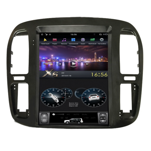 Магнитола Farcar ZF002 DSP Tesla Style для Toyota Land Cruiser 100 1998-2002 на Android 9.0