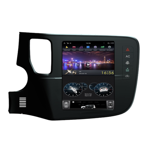 Магнитола Farcar ZF1006-L Tesla Style для Mitsubishi Outlander III 2013-2020 на Android 8.1