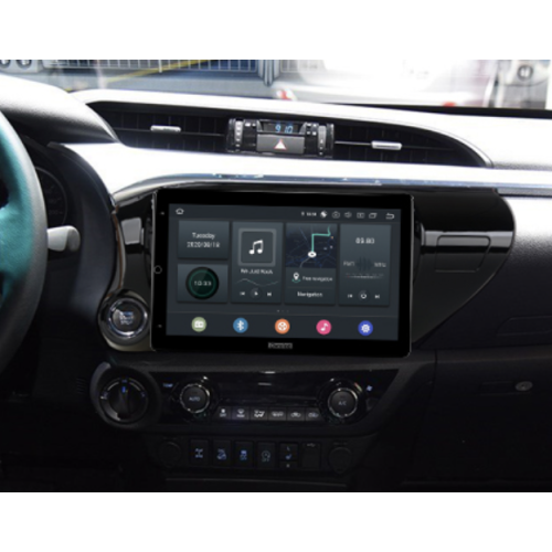 Штатная магнитола CarMedia OL-1686-RL TESLA (вертикально-поворотный экран) для Toyota Hilux VIII 2015-2020 на Android 10.0