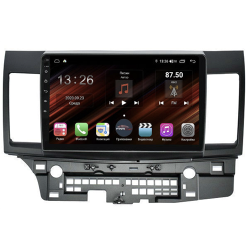 Магнитола Farcar XH037R (S400) (6/128ГБ) для Mitsubishi Lancer X 2007-2018 на Android 10.0