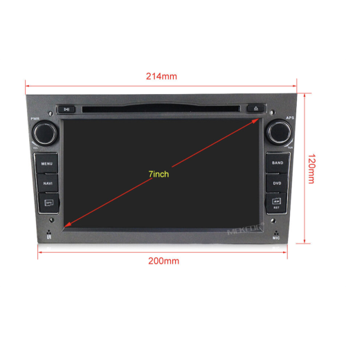 Штатная магнитола CarMedia MKD-7408g-P4N для Opel Astra, Vectra, Corsa, Zafira 2004-2017 на Android 11.0 темно-серый