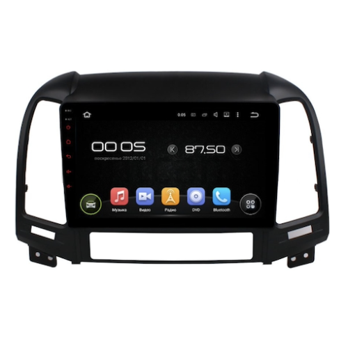 Штатная магнитола CarMedia KD-9510-P6 для Hyundai Santa Fe II 2005-2012 на Android 9.0
