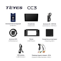 Штатная магнитола Teyes CC3 4/64 ГБ для BMW X5 E39 E53 1999-2006 на Android 10.0