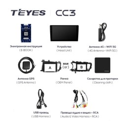 Штатная магнитола Teyes CC3 4/64 ГБ для Kia Optima III 2010-2013 на Android 10.0