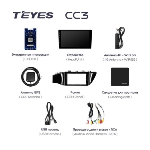 Штатная магнитола Teyes CC3 3/32 GB для KIA Rio IV 2017-2020 на Android 10.0