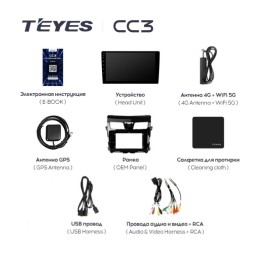 Штатная магнитола Teyes CC3 6/128 ГБ для Nissan Teana III 2014-2021 на Android 10.0