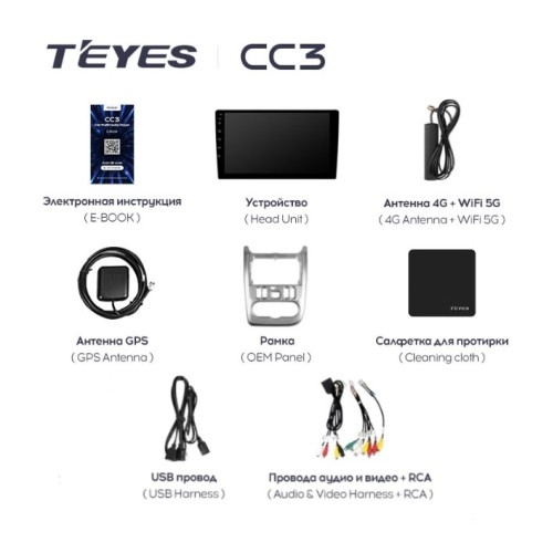 Штатная магнитола Teyes CC3 6/128 ГБ для Renault Logan, Sandero 2009-2013 на Android 10.0