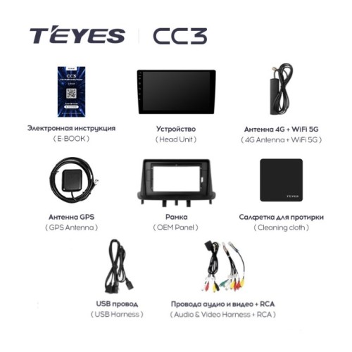 Штатная магнитола Teyes CC3 6/128 ГБ для Renault Megane III 2009-2016 на Android 10.0