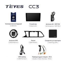 Штатная магнитола Teyes CC3 6/128 ГБ для Seat Leon III 2012-2020 на Android 10.0