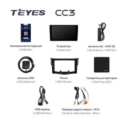 Штатная магнитола Teyes CC3 3/32 GB для Toyota RAV4 (XA30) 2006-2013 на Android 10.0
