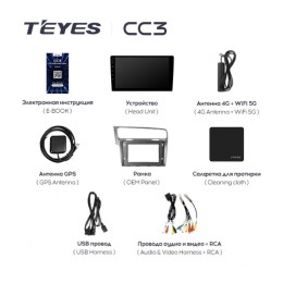 Штатная магнитола Teyes CC3 3/32 GB для Volkswagen Golf 7 2013-2019 на Android 10.0