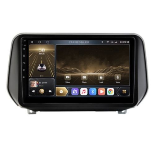 Штатная магнитола CarMedia OL-1703-P для Hyundai SantaFe IV 2018-2020 на Android 10.0