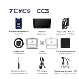 Автомагнитола Teyes CC3 4/64 ГБ для Ford Focus II 2005-2011 (климат) на Android 10.0
