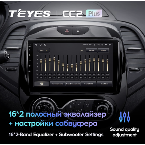 Штатная магнитола Teyes CC2 Plus 4/64 ГБ для Renault Kaptur 2016-2020 климат на Android 10.0