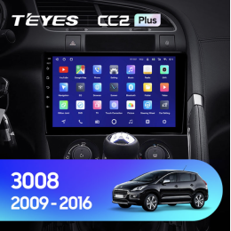 Автомагнитола Teyes CC2 Plus 3/32 ГБ для Peugeot 3008 I, 5008 I 2009-2016 климат на Android 10.0