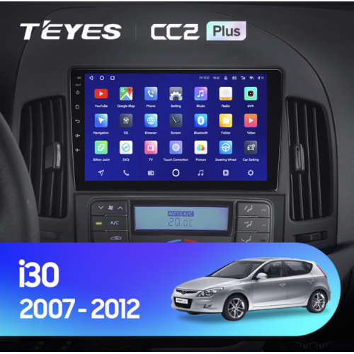 Автомагнитола Teyes CC2 Plus 4/64 ГБ для Hyundai i30 2008-2011 (климат) на Android 10.0