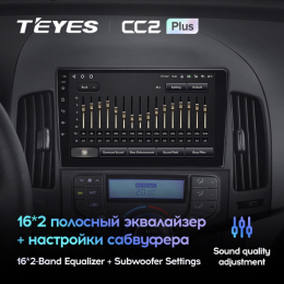 Автомагнитола Teyes CC2 Plus 6/128 ГБ для Hyundai i30 2008-2011 (климат) на Android 10.0