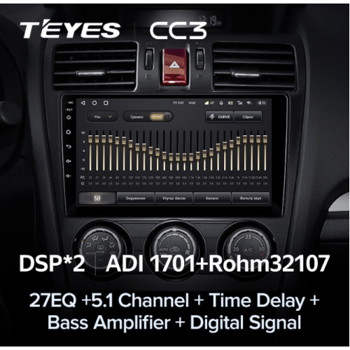 Штатная магнитола Teyes CC3 6/128 ГБ для Subaru Forester IV 2013-2014, Impreza IV 2012-2017 на Android 10.0