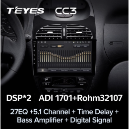 Штатная магнитола Teyes CC3 3/32 ГБ для Peugeot 206 1998-2012 на Android 10.0