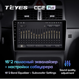 Штатная магнитола Teyes CC2 Plus 6/128 ГБ для Peugeot 307 I 2001-2008 на Android 10.0