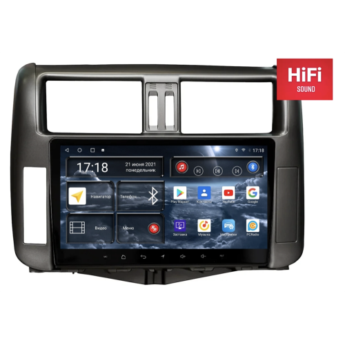Штатная магнитола Redpower 75065G Hi-Fi для Toyota Land Cruiser Prado 150 2009-2013 cерая на Android 10.0