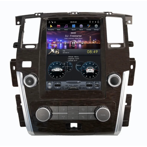 Магнитола Тесла CarMedia ZF-1222-DSP Tesla-Style для Nissan Patrol V (Y61) 2004-2010 на Android 9.0
