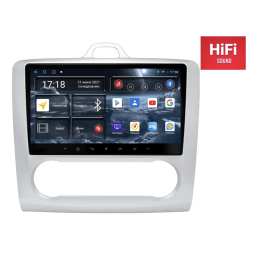 Штатная магнитола Redpower 75136S Hi-Fi для Ford Focus II 2005-2011 с климат-контролем серая на Android 10.0