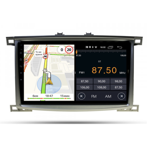 Штатная магнитола Parafar для Toyota LC100 (2002-2007) на Android 11.0 (PF450FHD)