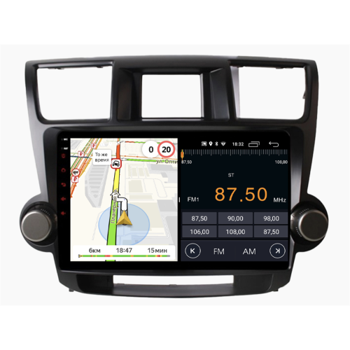 Штатная магнитола Parafar для Toyota Highlander 2007-2012 на Android 11.0 (PF035FHD)