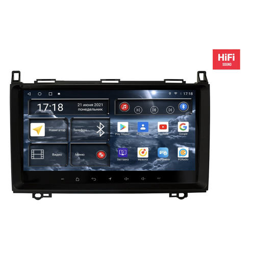 Штатная магнитола Redpower 75068M Hi-Fi для Mercedes A-klasse (W169) 2004-2012, B-klasse (W245) 2005-2011, Vito ll (W639) 2006-2014, Vito III (W447) 2014-2024, Viano ll (W639) 2006-2014, Sprinter на Android 10.0 матовая