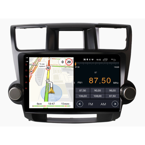 Штатная магнитола Parafar для Toyota Highlander 2007-2012 на Android 11.0 (PF035FHD-Low)