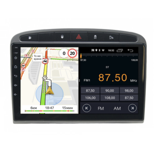 Штатная магнитола Parafar для Peugeot 308 и 408 2010-2017 черная на Android 11.0 (PF081FHD-Low-B)