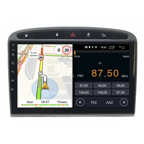 Штатная магнитола Parafar для Peugeot 308 и 408 2010-2017 серая на Android 11.0 (PF081FHD-Low-G)
