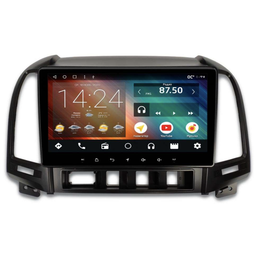 Штатная магнитола IQ NAVI P6-1603CFSHD SUPER HD (6/128ГБ) для Hyundai Santa Fe II 2005-2012 на Android 10.0