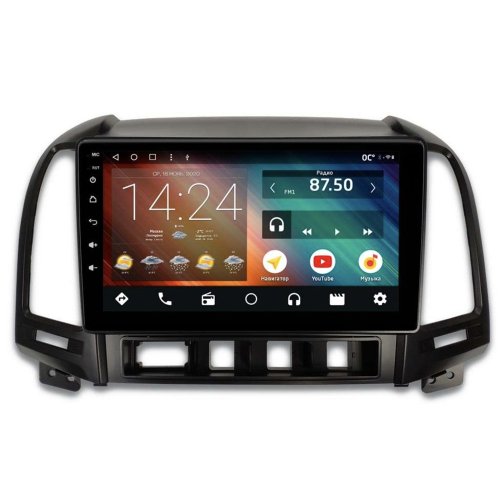 Автомагнитола IQ NAVI P6-1603CFSHD (6/128ГБ) для Hyundai Santa Fe II 2005-2012 на Android 10.0