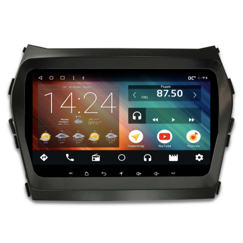 Штатная магнитола IQ NAVI P6-1607CFSHD SUPER HD (6/128ГБ) для Hyundai Santa Fe III 2012-2019 на Android 10.0