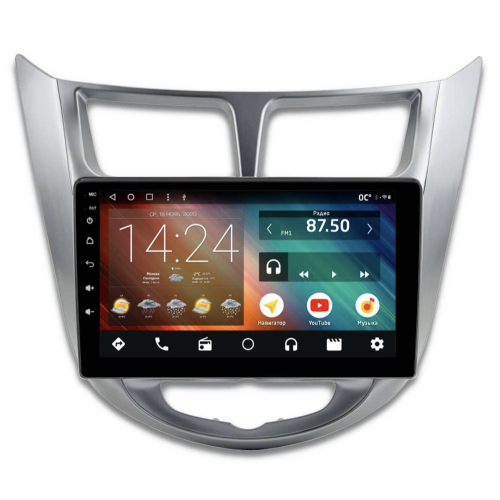 Автомагнитола IQ NAVI P6-1608CFSHD (6/128ГБ) для Hyundai Solaris 2011-2017 на Android 10.0