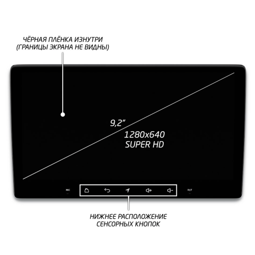 Штатная магнитола IQ NAVI P6-3302CFSHD SUPER HD (6/128ГБ) для Mercedes Fortwo III 2014-2024, Forfour II 2014-2024 на Android 10.0