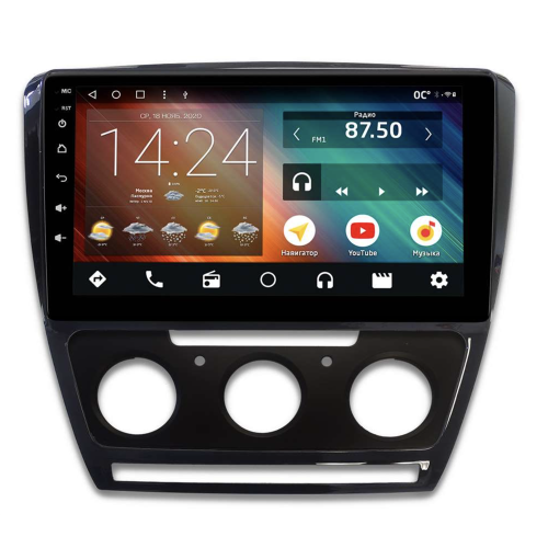 Автомагнитола IQ NAVI P6-2504KFSHD (6/128ГБ) для Skoda Octavia II (A5) 2004-2013 на Android 10.0