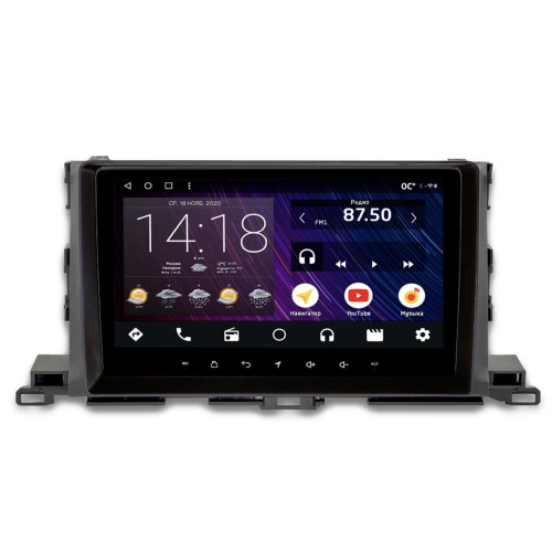 Штатная магнитола IQ NAVI P6-2916CFSHD SUPER HD (6/128ГБ) для Toyota Highlander (U50) 2014-2019 на Android 10.0