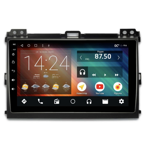 Автомагнитола IQ NAVI P6-2910CFHD (6/128ГБ) для Toyota Land Cruiser Prado 120 2002-2009 на Android 10.0