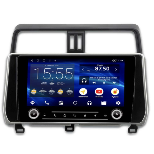 Штатная магнитола IQ NAVI P6K-2929CFSHD (6/128ГБ) для Toyota Land Cruiser Prado 150 2017-2020 на Android 10.0