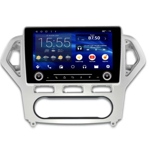 Штатная магнитола IQ NAVI P6K-1403CFSHD (6/128ГБ) для Ford Mondeo IV 2007-2010 серебро на Android 10.0