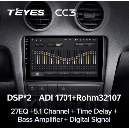 Штатная магнитола Teyes CC3 6/128 ГБ для Audi A3 II (8P) 2007-2013 на Android 10.0