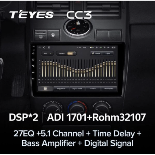 Штатная магнитола Teyes CC3 6/128 GB для Lada Priora 2007-2013 Серебро/Черная на Android 10.0