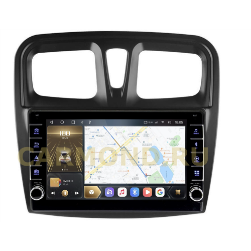 Штатная магнитола CarMedia OL-9945-F (с кнопками) для Renault Logan II, Sandero II 2013-2022 на Android 10.0